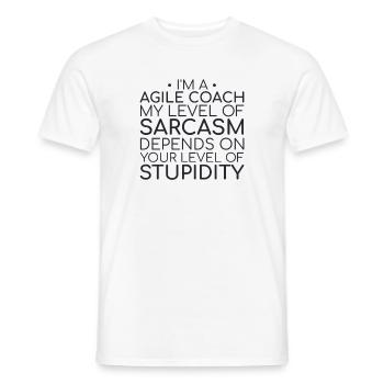"Agile Coach Sarcasm | Agile" - Männer T-Shirt - Weiß - Vorne - AI Model Male 178 dark (178cm)