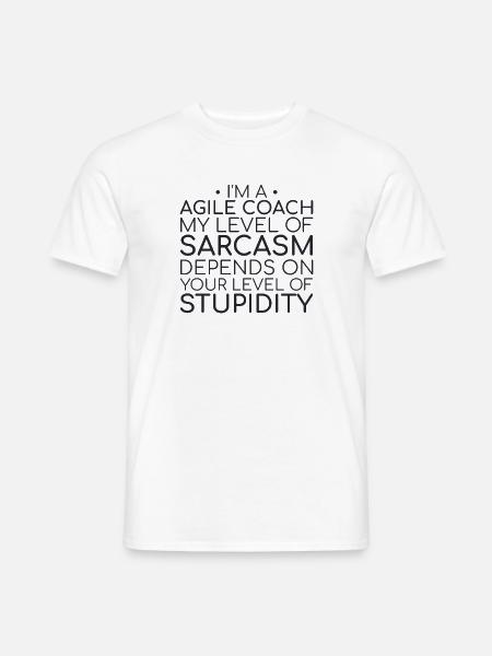 « Agile Coach Sarcasm | Agile » - T-shirt homme - blanc