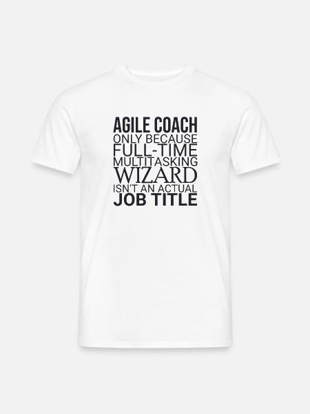 "Agile Coach Wizard | Agile" - Männer T-Shirt - Weiß
