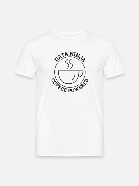 "Data Ninja Coffee | Data Science" - Men's T-Shirt - white