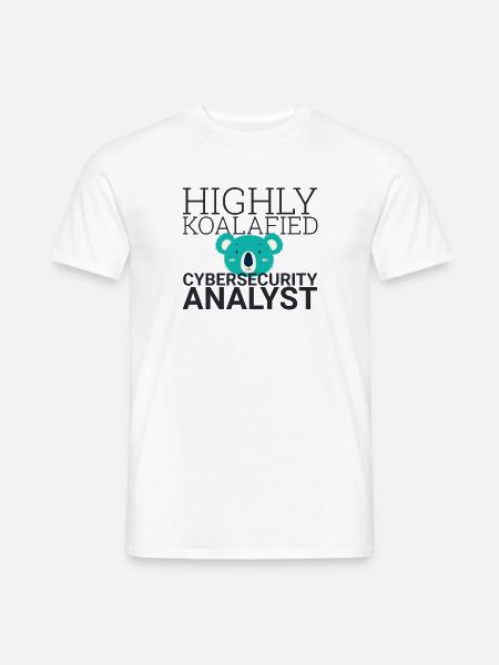 "Cybersecurity Analyst Koalafied | Cybersecurity" - Männer T-Shirt - Weiß