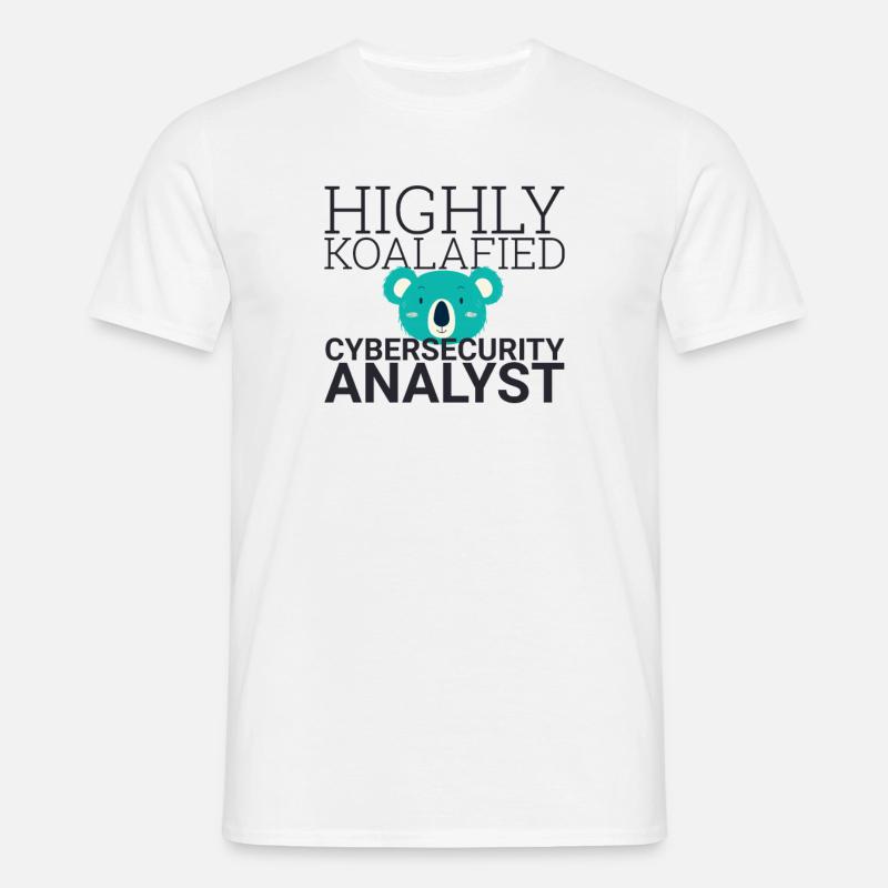 "Cybersecurity Analyst Koalafied | Cybersecurity" - Men's T-Shirt - white