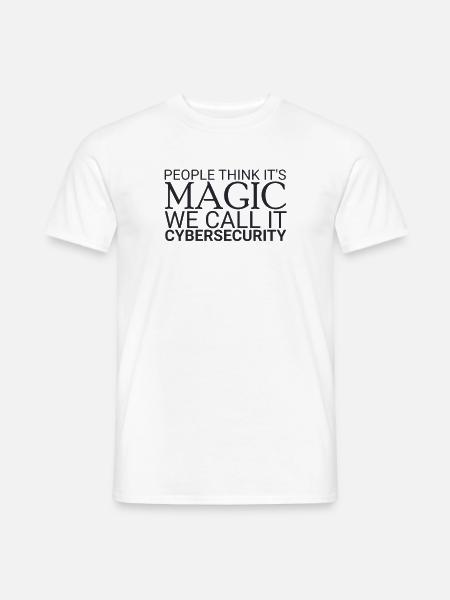 "Cybersecurity Magic | Cybersecurity" - Men's T-Shirt - white