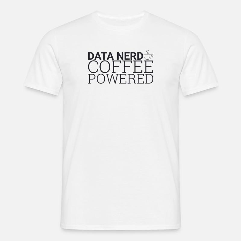 "Data Nerd Coffee | Data Science" - Männer T-Shirt - Weiß