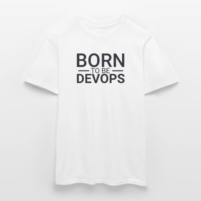 "DevOps Born | Software Development" Men's T-Shirt