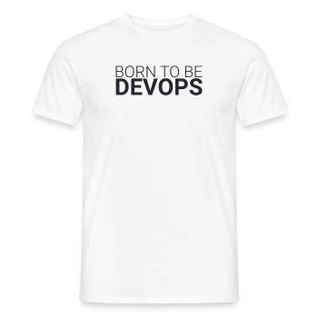 "DevOps Born | Softwareentwicklung" - Männer T-Shirt - Weiß - Vorne - AI Model Male 178 dark (178cm)