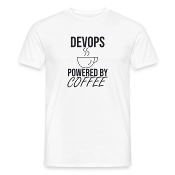 "DevOps Coffee | Softwareentwicklung" - Männer T-Shirt - Weiß - Vorne - AI Model Male 178 dark (178cm)