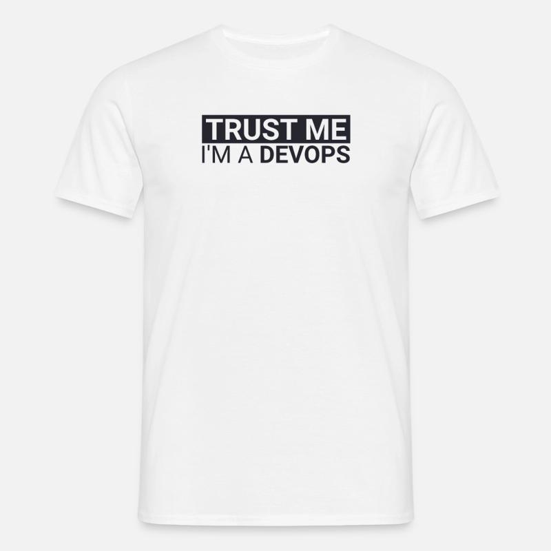 "DevOps Trust | Softwareentwicklung" - Männer T-Shirt - Weiß