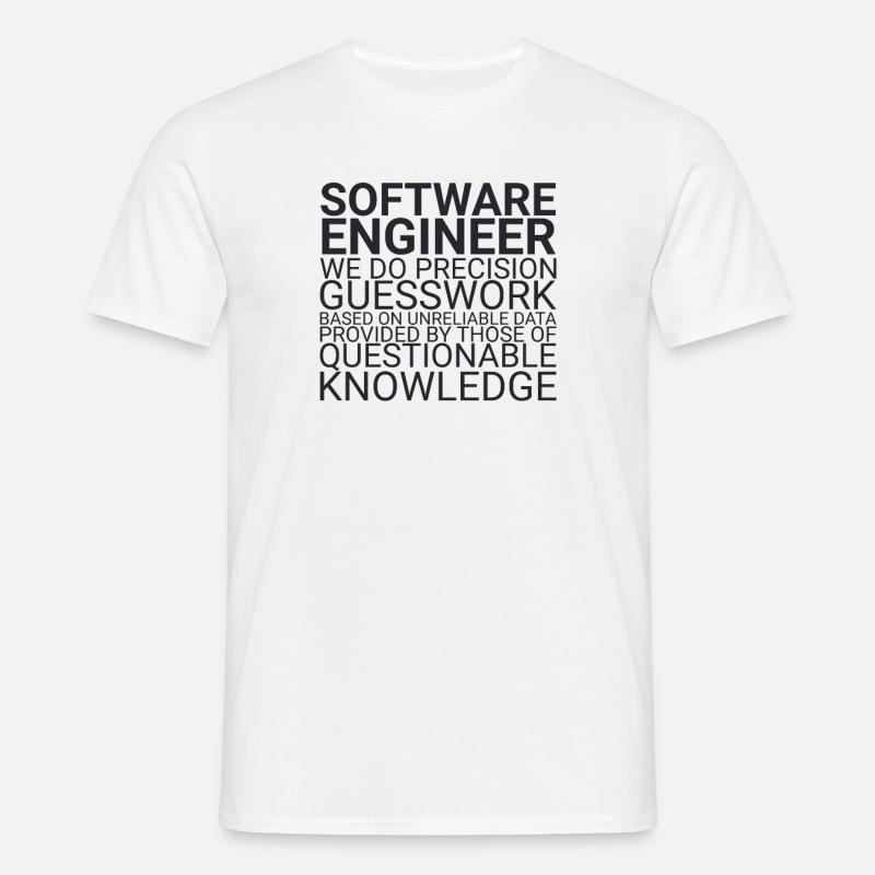 "Software Engineer Guesswork | Programming" - Männer T-Shirt - Weiß