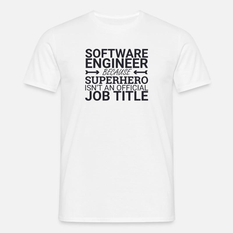 "Software Engineer Superhero | Programming" - Männer T-Shirt - Weiß