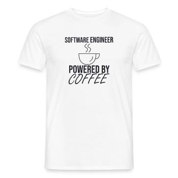"Software Engineer Coffee | Programming" - Men's T-Shirt - white - Front - AI Model Male 178 dark (178cm)