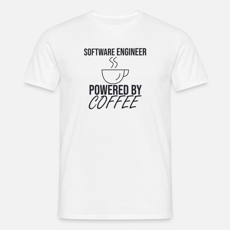 "Software Engineer Coffee | Programming" - Men's T-Shirt - white