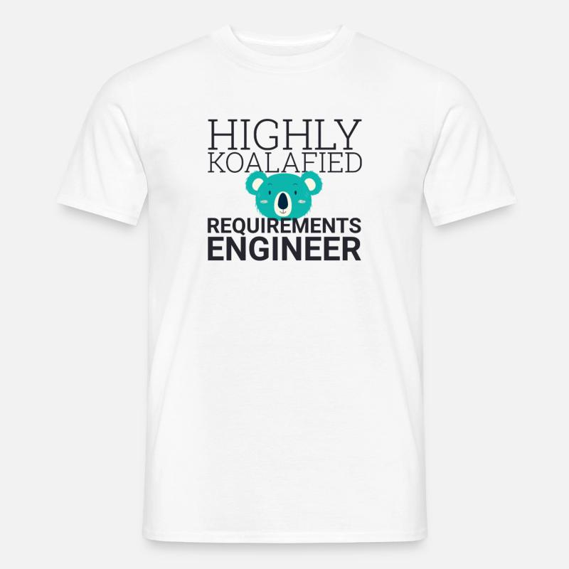 "Requirements Engineer Koalafied | Engineering" - Männer T-Shirt - Weiß