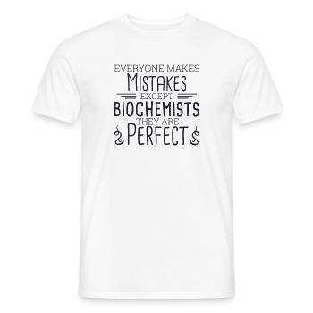"Biochemist Perfect | Biochemie" - Männer T-Shirt - Weiß - Vorne - AI Model Male 178 dark (178cm)