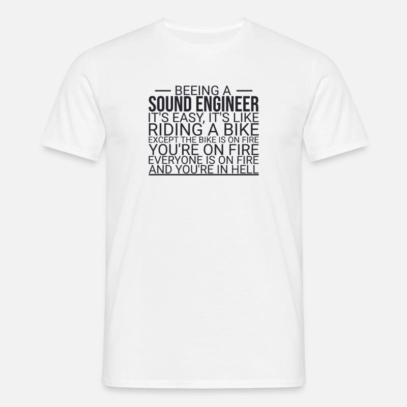 "Sound Engineer Hell | Tontechnik" - Männer T-Shirt - Weiß