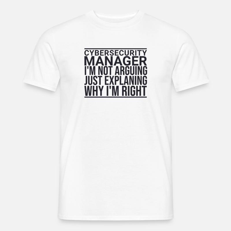 « Le responsable de la cybersécurité argumente | Cybersécurité » - T-shirt homme - blanc