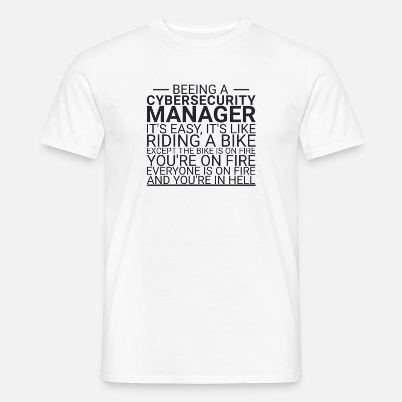 "Cybersecurity Manager Hell | Cybersecurity" - Männer T-Shirt - Weiß