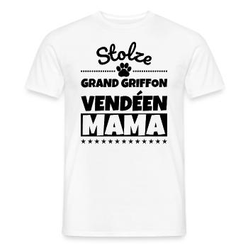 Stolze Grand Griffon Vendéen Mama - Männer T-Shirt - Weiß - Vorne - AI Model Male 178 dark (178cm)