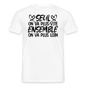 Saint Valentin meilleure Copine copain amoureux - T-shirt homme - blanc - Devant - AI Model Male 178 dark (178cm)