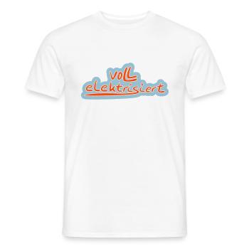 entièrement électrifié avec sélection des couleurs - T-shirt homme - blanc - Devant - AI Model Male 178 dark (178cm)