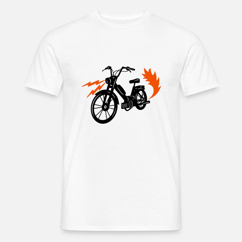 Mofa Moped Mofafahrer Mopedfahrer Zweirad - Männer T-Shirt - Weiß