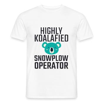 Snowplow Operator Koalafied - Men's T-Shirt - white - Front - AI Model Male 178 dark (178cm)