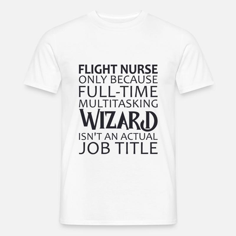 Flight Nurse Wizard Luftrettung - Männer T-Shirt - Weiß