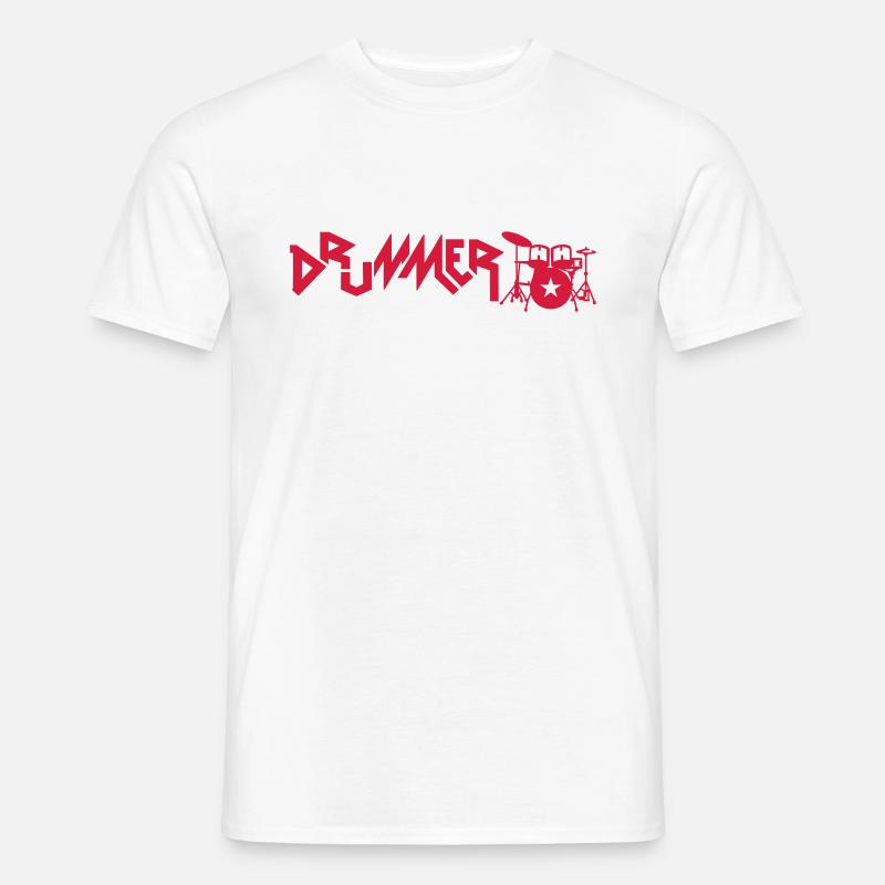 drummer - Männer T-Shirt - Weiß