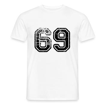 69 - Männer T-Shirt - Weiß - Vorne - AI Model Male 178 dark (178cm)