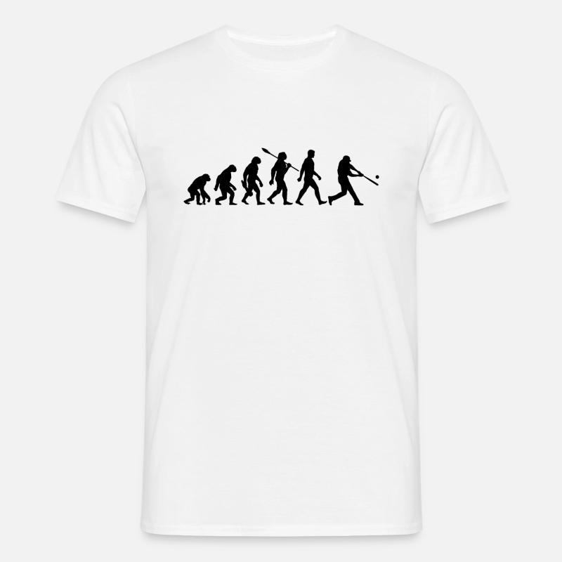 Evolution Baseball Batter - Männer T-Shirt - Weiß