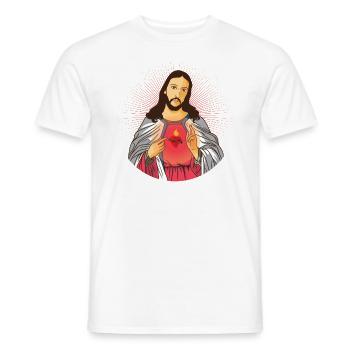 Jesus Christs Shirt - Männer T-Shirt - Weiß - Vorne - AI Model Male 178 dark (178cm)