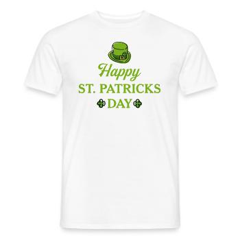 Happy St Patricks Day - Men's T-Shirt - white - Front - AI Model Male 178 dark (178cm)