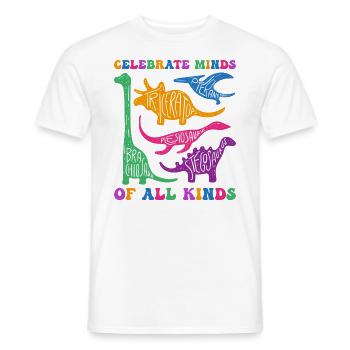 Feiern Sie Köpfe aller Art - Autism Awareness - Männer T-Shirt - Weiß - Vorne - AI Model Male 178 dark (178cm)