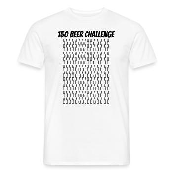 Beer Challenge Chemise de fête - T-shirt homme - blanc - Devant - AI Model Male 178 dark (178cm)