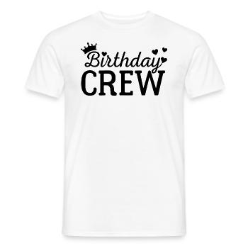 Birthday crew - Men's T-Shirt - white - Front - AI Model Male 178 dark (178cm)