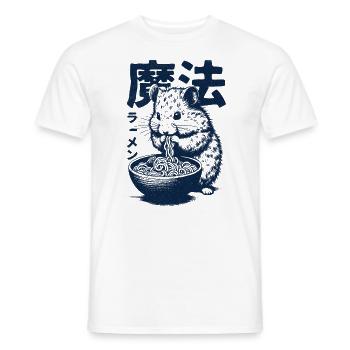Ramen Hamster - Men's T-Shirt - white - Front - AI Model Male 178 dark (178cm)