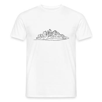 Odle, Dolomites, Alps, South Tyrol, mountains - Men's T-Shirt - white - Front - AI Model Male 178 dark (178cm)