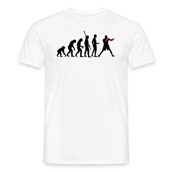 evolution_boxen_b_2c - Männer T-Shirt - Weiß - Vorne - AI Model Male 178 dark (178cm)
