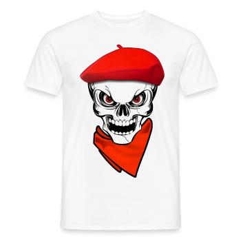 basque skull festayre 1 - T-shirt homme - blanc - Devant - AI Model Male 178 dark (178cm)