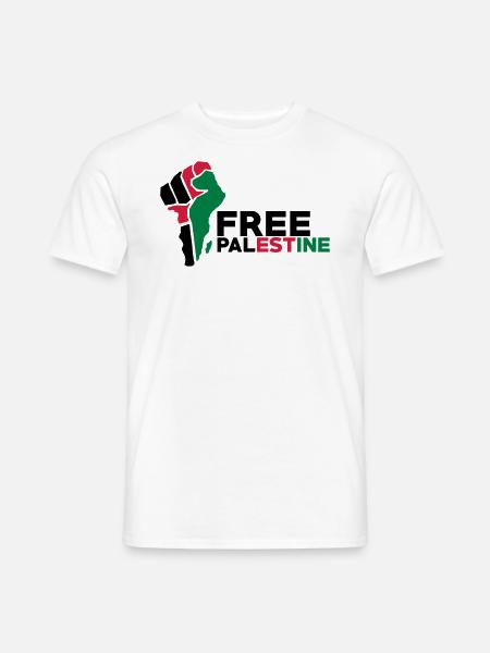 Free Palestine - Männer T-Shirt - Weiß