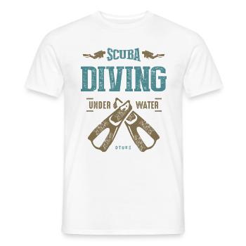 Scuba Diving - Men's T-Shirt - white - Front - AI Model Male 178 dark (178cm)