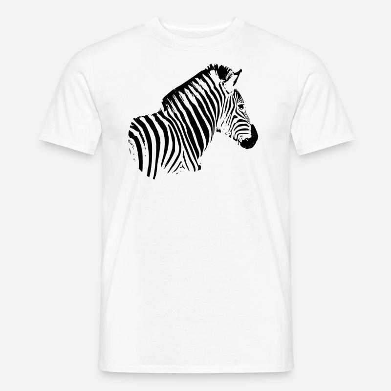 Zebra Sujet schwarz - Männer T-Shirt - Weiß