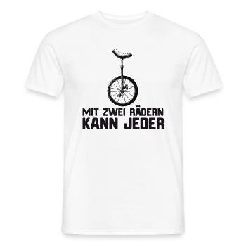 Einrad - Männer T-Shirt - Weiß - Vorne - AI Model Male 178 dark (178cm)