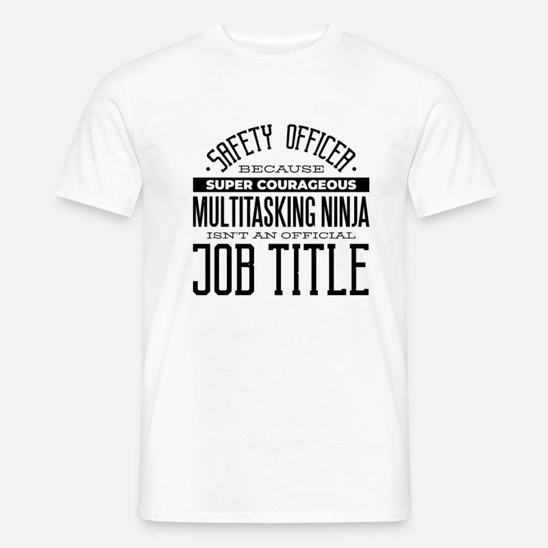 Security Wachmann Tshirt Sicherheitsbeauftragter - Männer T-Shirt - Weiß
