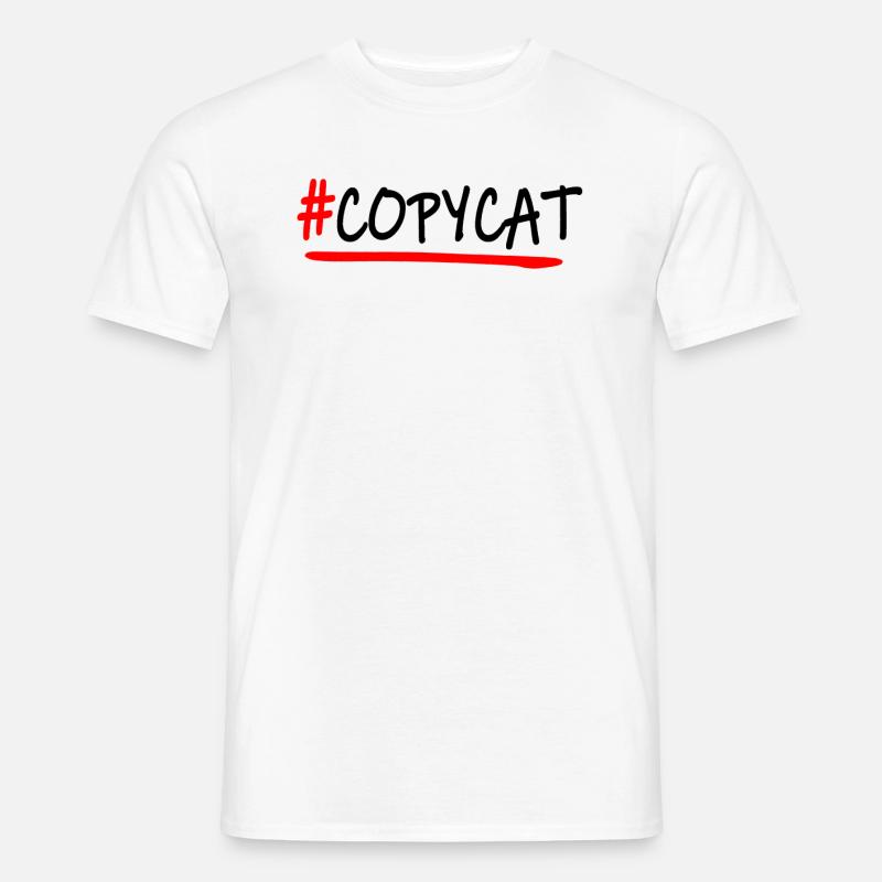 #copycat schwarz - Männer T-Shirt - Weiß
