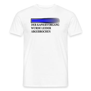 kapiervorgang schwarz - Männer T-Shirt - Weiß - Vorne - AI Model Male 178 dark (178cm)