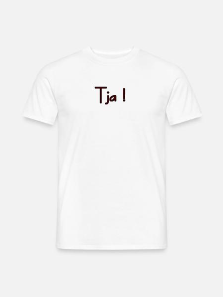 tja schwarz - Männer T-Shirt - Weiß