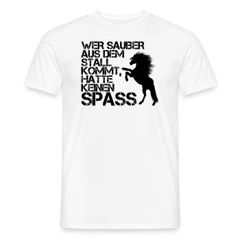 stall schwarz - Männer T-Shirt - Weiß - Vorne - AI Model Male 178 dark (178cm)