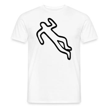 umriss dunkel - Männer T-Shirt - Weiß - Vorne - AI Model Male 178 dark (178cm)