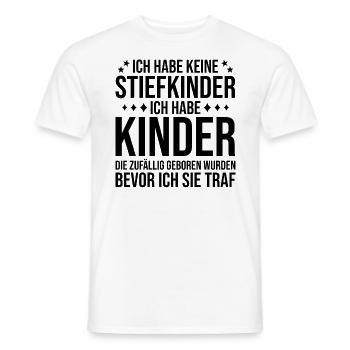 Herren Stiefvater Stiefkinder Kinder Spruch - Männer T-Shirt - Weiß - Vorne - AI Model Male 178 dark (178cm)